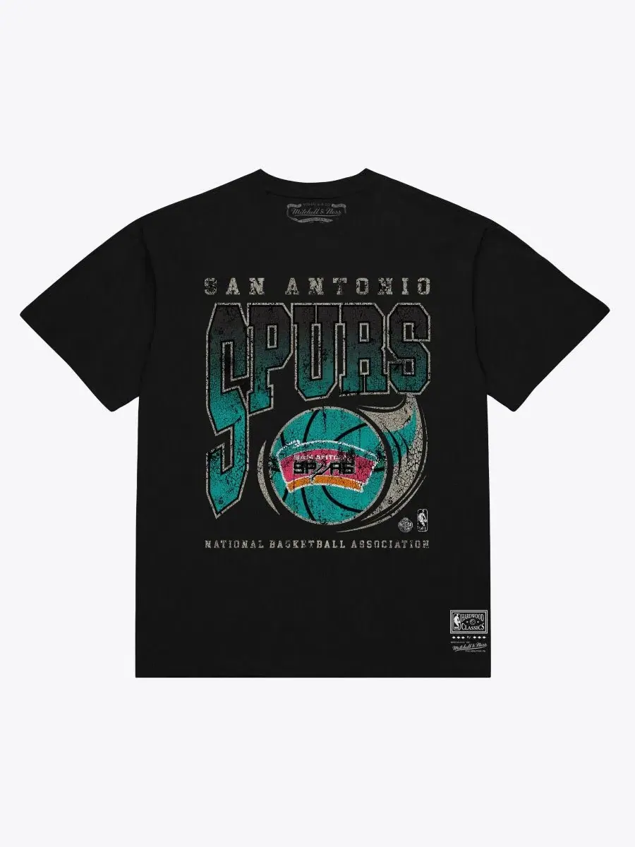 Футболка с принтом Ball Out Mitchell & Ness — изображение 1 из 2, черный