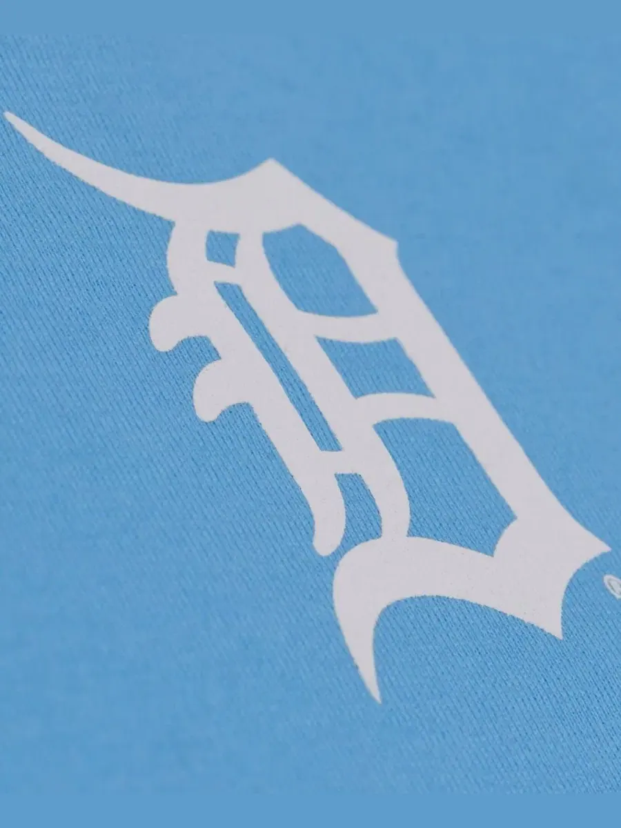 Футболка с вышитым логотипом Detroit Tigers Mitchell & Ness — изображение 3 из 5, светлый синий