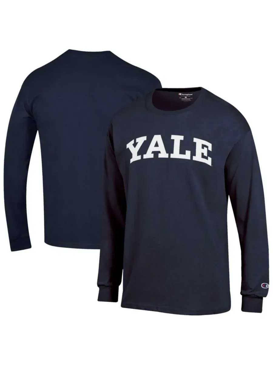 Футболка с длинным рукавом с принтом Yale Bulldogs Basic Arch Champion — изображение 1 из 3, темно-синий