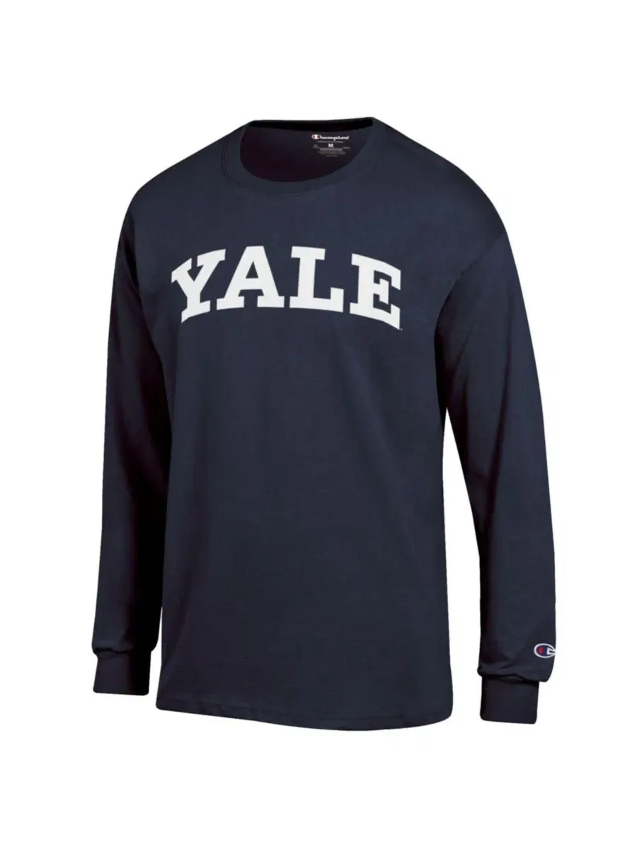 Футболка с длинным рукавом с принтом Yale Bulldogs Basic Arch Champion — изображение 2 из 3, темно-синий