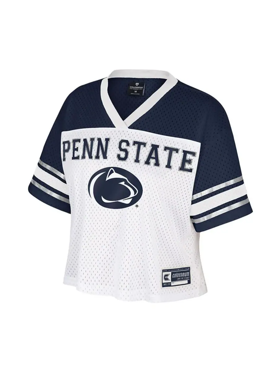 Colosseum Женская белая укороченная футболка Penn State Nittany Lions Treasure для американского — изображение 2 из 3, белый