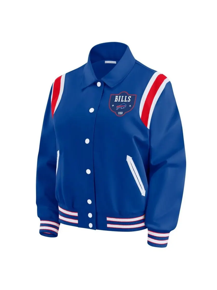 Женская легкая куртка Royal Buffalo Bills Varsity на кнопках WEAR by Erin Andrews — изображение 3 из 3, королевский