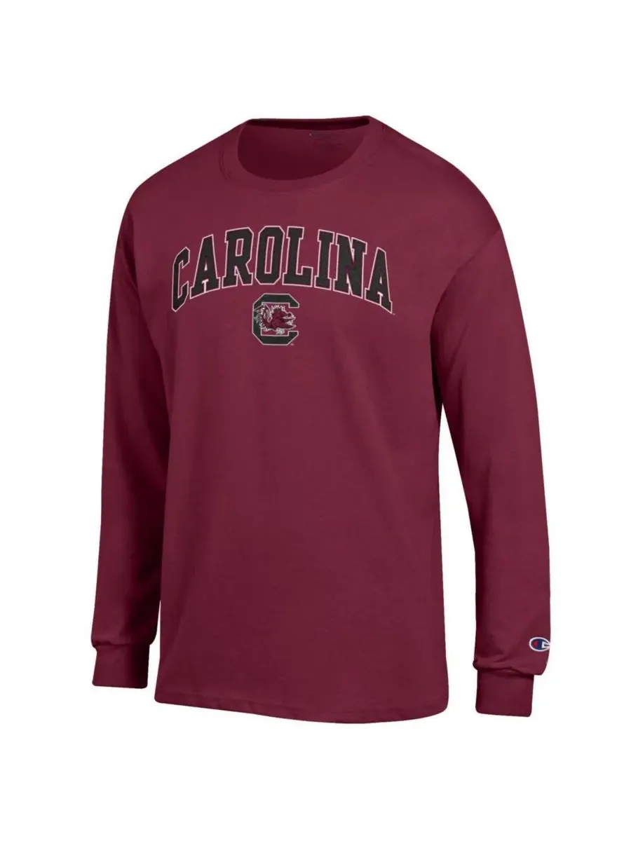 Мужская футболка с длинными рукавами Garnet South Carolina Gamecocks с логотипом Arch Over Logo — изображение 3 из 3, гранат