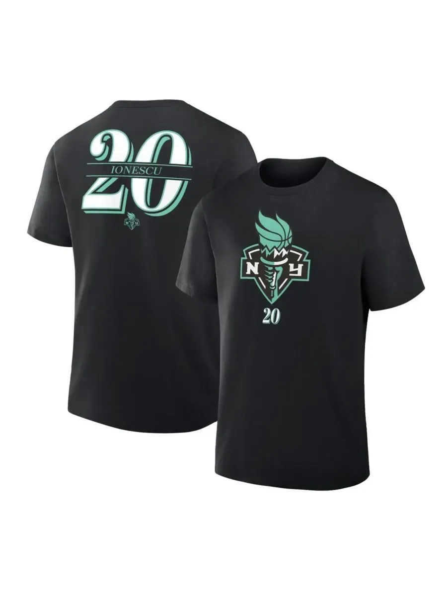 Fanatics Мужская черная футболка с номером игрока команды New York Liberty Сабрины Ионеску "В — изображение 1 из 3, черный
