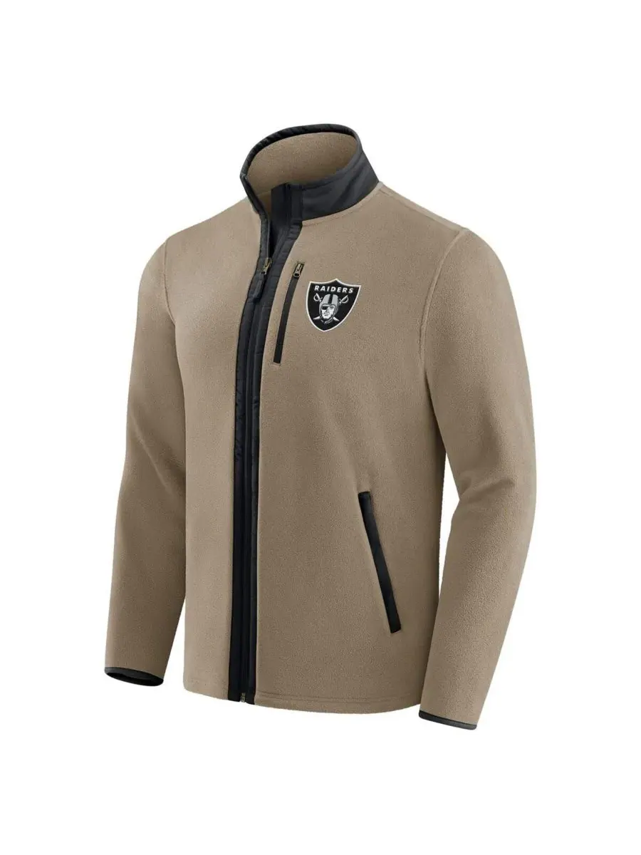 Куртка-пиджак Darius Rucker Collection by x NFL Men's Tan Las Vegas Raiders Heavyweight Polar — изображение 2 из 3, бежевый