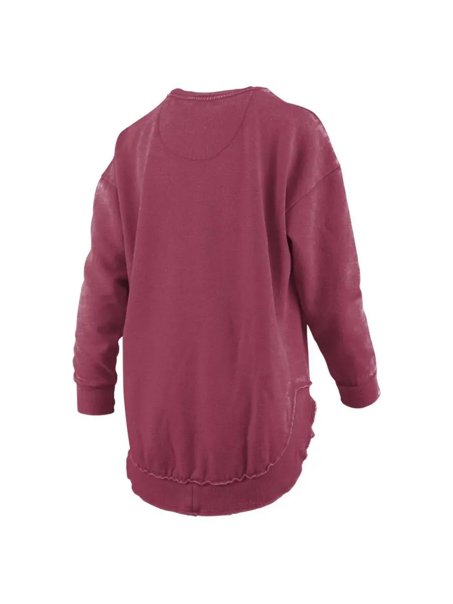 Женская флисовая толстовка с длинными рукавами Garnet South Carolina Gamecocks Melange Poncho — изображение 2 из 3, гранат