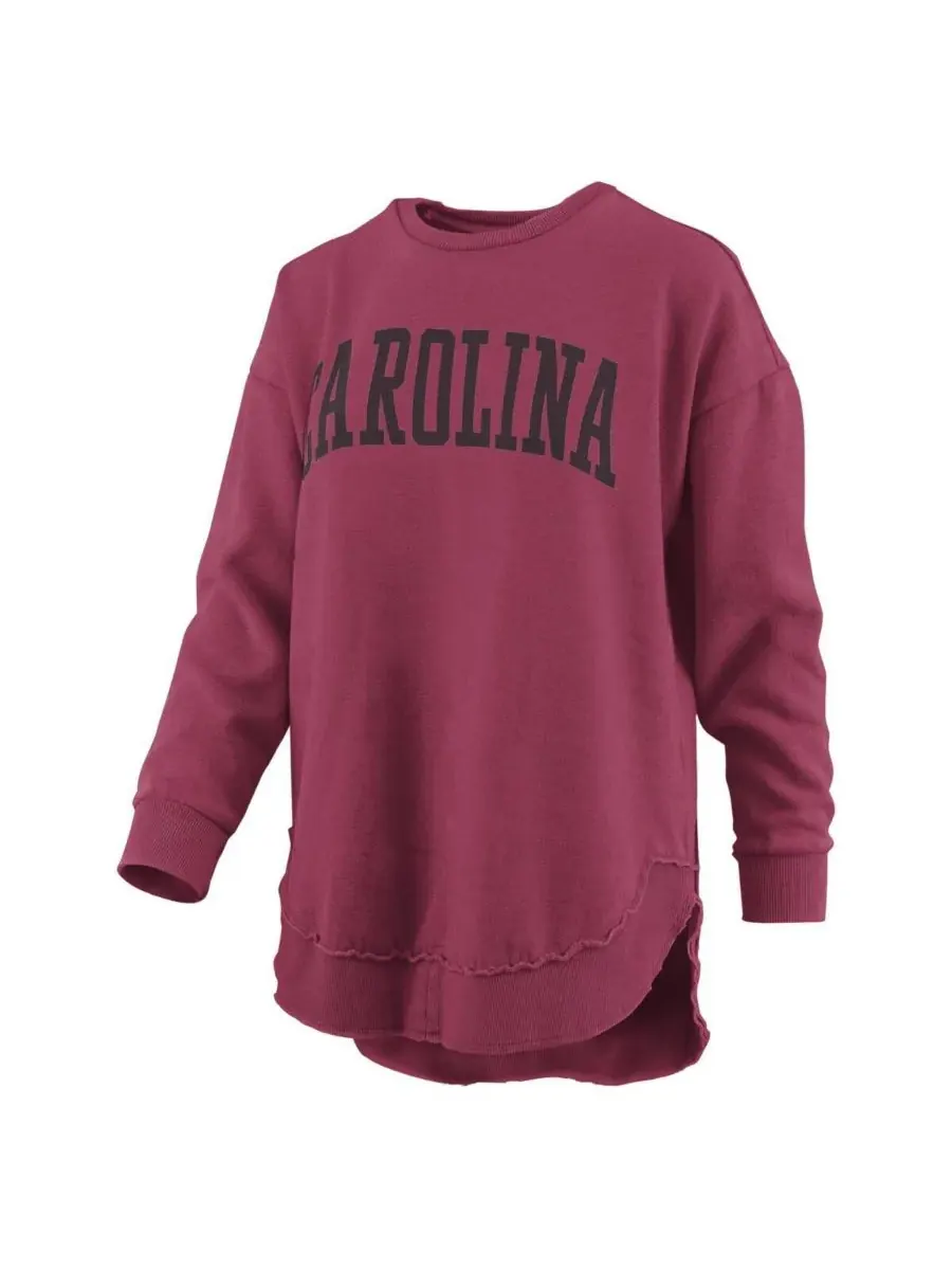 Женская флисовая толстовка с длинными рукавами Garnet South Carolina Gamecocks Melange Poncho — изображение 3 из 3, гранат