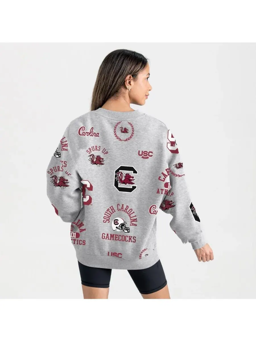 Gameday Couture Женская серая флисовая толстовка South Carolina Gamecocks Always on Repeat — изображение 2 из 4, серый