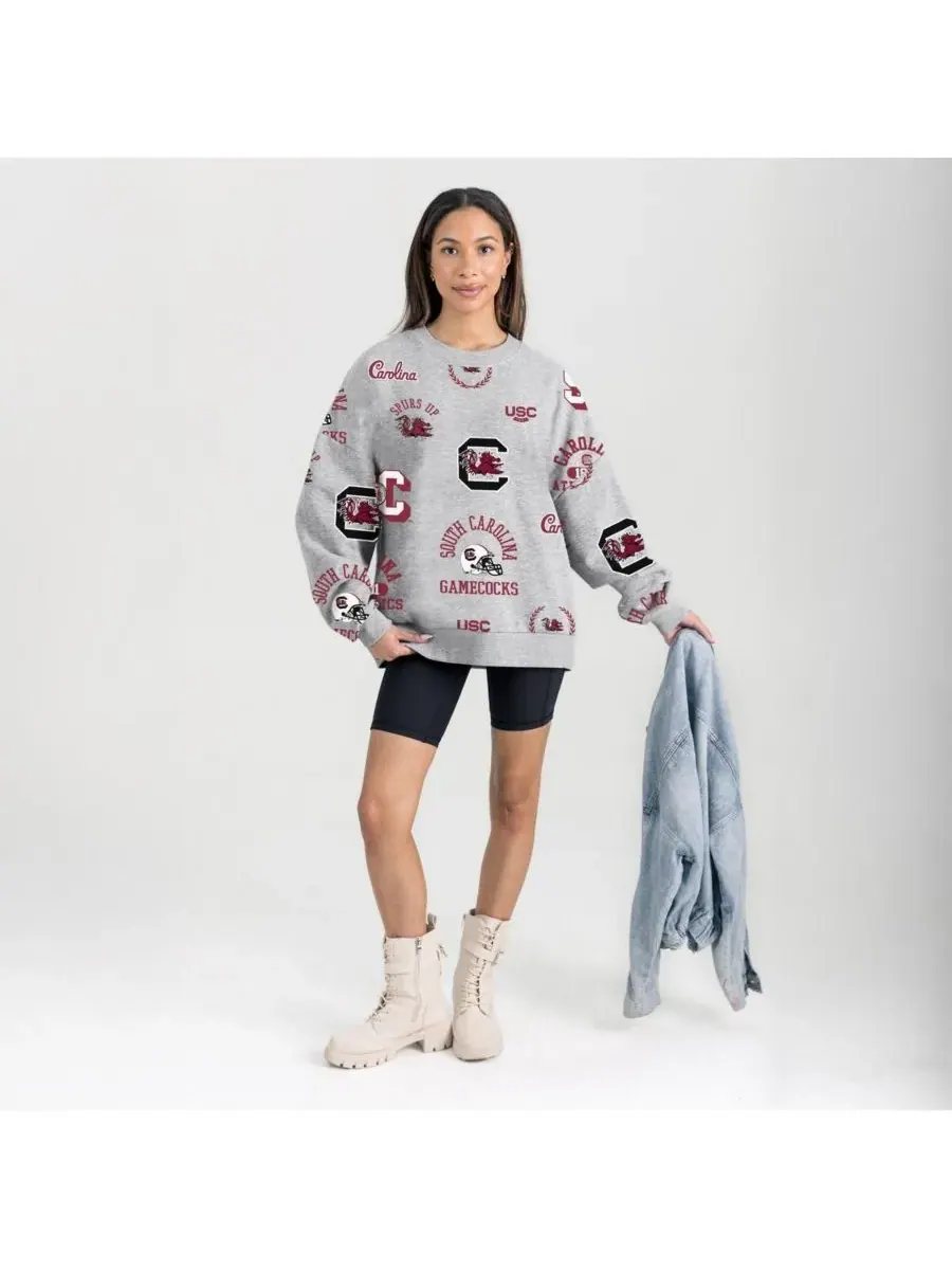 Gameday Couture Женская серая флисовая толстовка South Carolina Gamecocks Always on Repeat — изображение 3 из 4, серый
