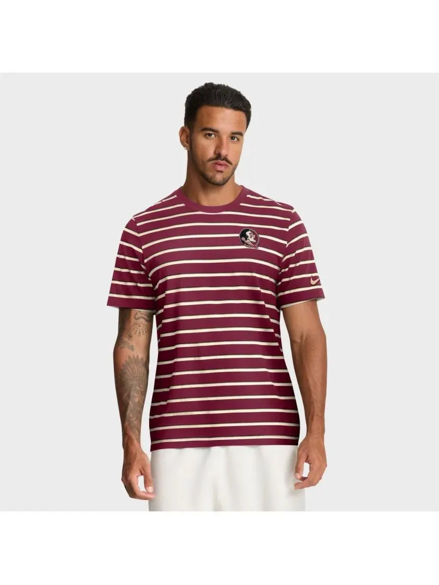 Мужская футболка Garnet Florida State Seminoles Athletic Prep Legacy Summit Stripe Nike — изображение 1 из 5, гранат