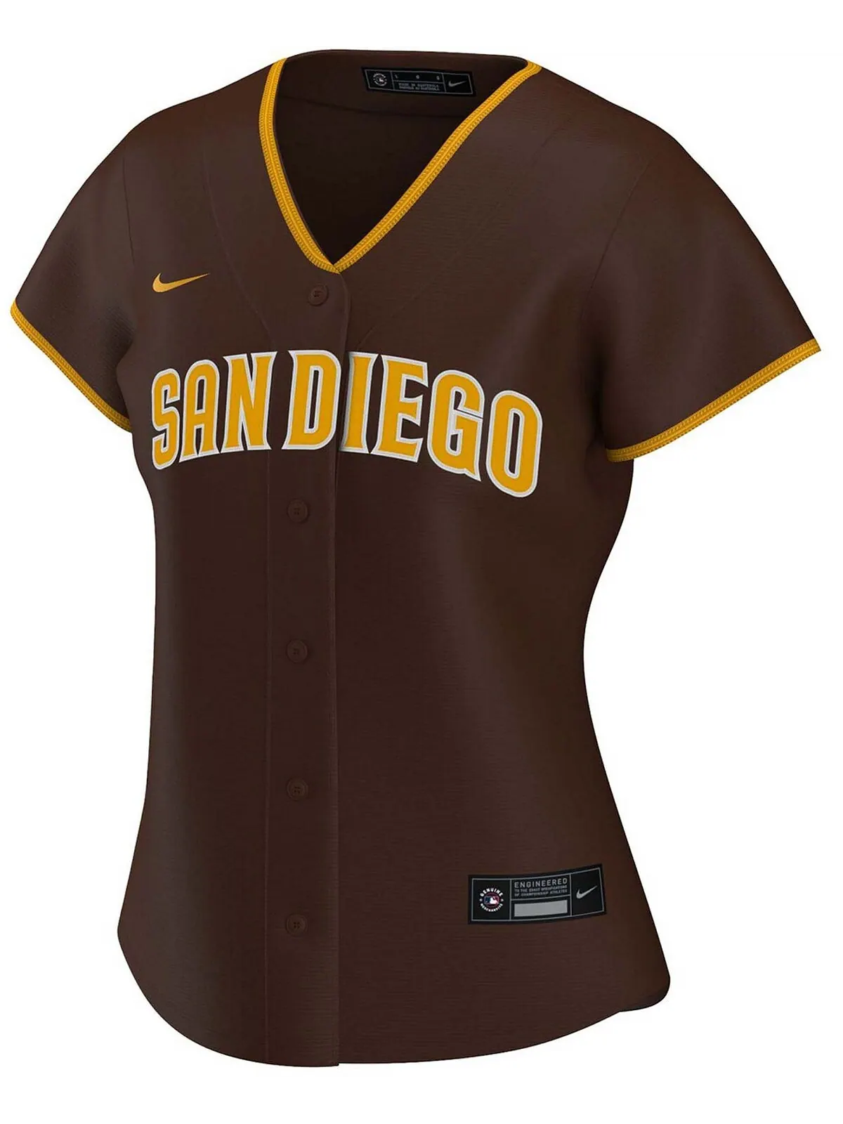 Женская футболка fernando tatis jr. brown san diego padres road replica player джерси Nike — изображение 3 из 3, коричневый