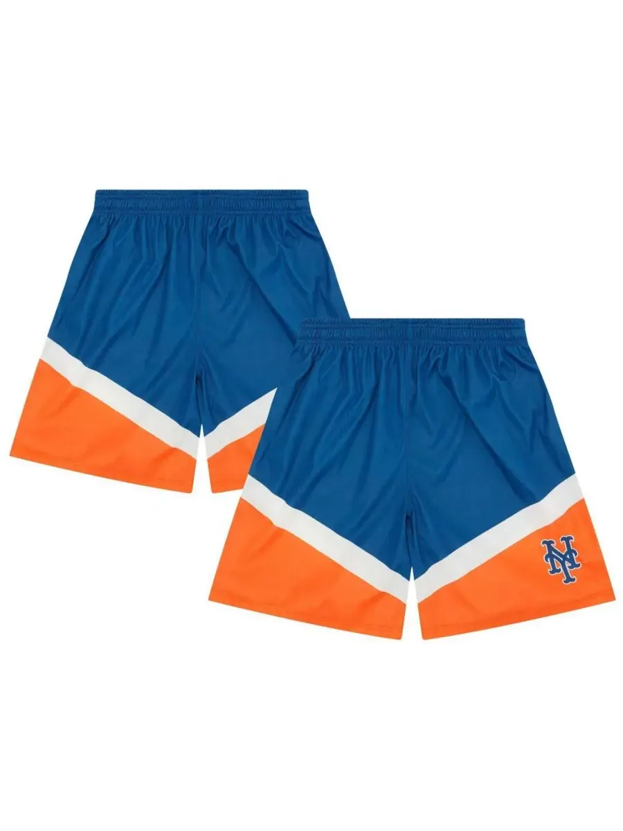 FOCO Мужские синие шорты New York Mets с цветными блоками — синий