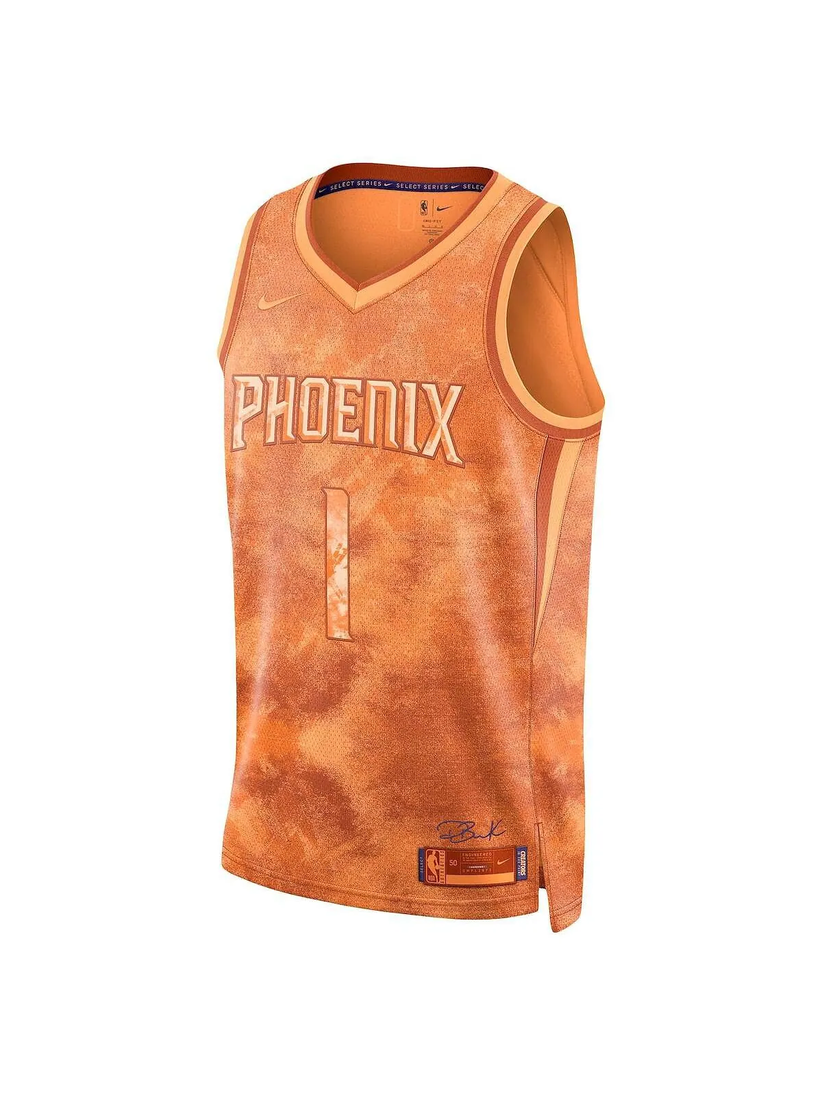 Мужская и женская майка Devin Booker Orange Phoenix Suns Select Series Swingman Nike — изображение 2 из 3, оранжевый