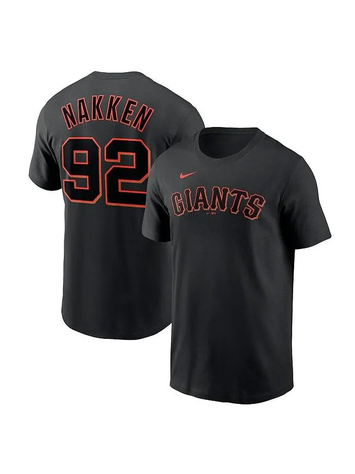 Мужская черная футболка с именем и номером San Francisco Giants Alyssa Nakken Nike — изображение 1 из 3, черный