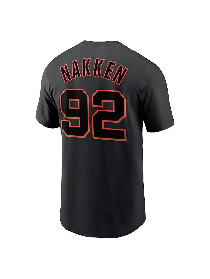 Мужская черная футболка с именем и номером San Francisco Giants Alyssa Nakken Nike — изображение 2 из 3, черный