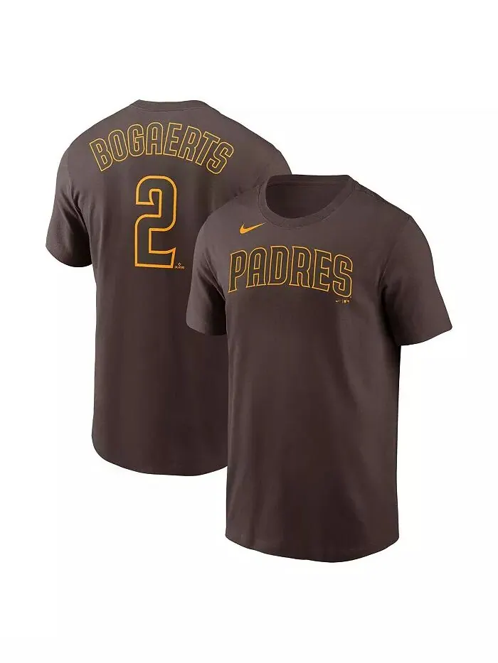Мужская футболка Xander Bogaerts Brown San Diego Padres с именем и номером Nike — изображение 1 из 3