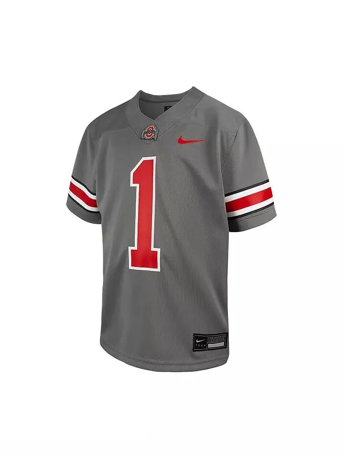 Дошкольный #1 Steel Ohio State Buckeyes альтернативная футбольная майка Untouchable Nike — изображение 3 из 3