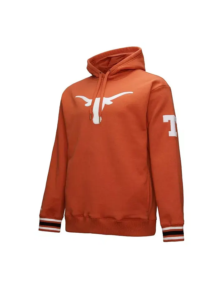 Мужской флисовый худи с вышивкой Texas Longhorns в цвете Texas Orange Mitchell & Ness — изображение 3 из 3