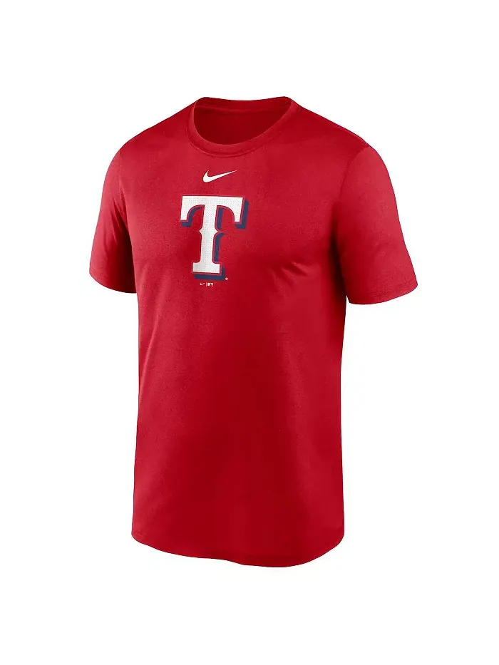 Мужская футболка Texas Rangers Legend Fuse с большим логотипом, красная Nike — изображение 3 из 3