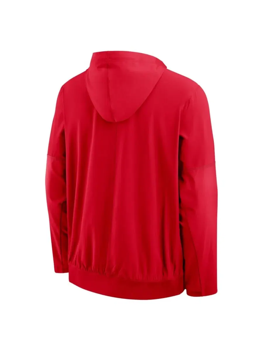 Куртка-анорак с капюшоном и полузастежкой-молнией Ohio State Buckeyes 2026 Sideline Anorak Nike — изображение 3 из 3, алый