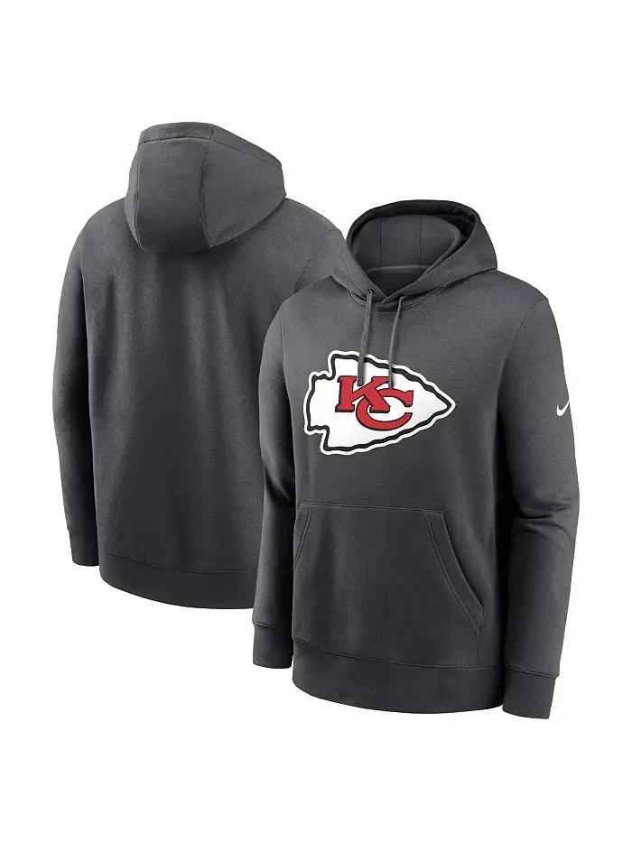 Мужской антрацитовый худи с клубным логотипом Kansas City Chiefs Nike — изображение 1 из 3