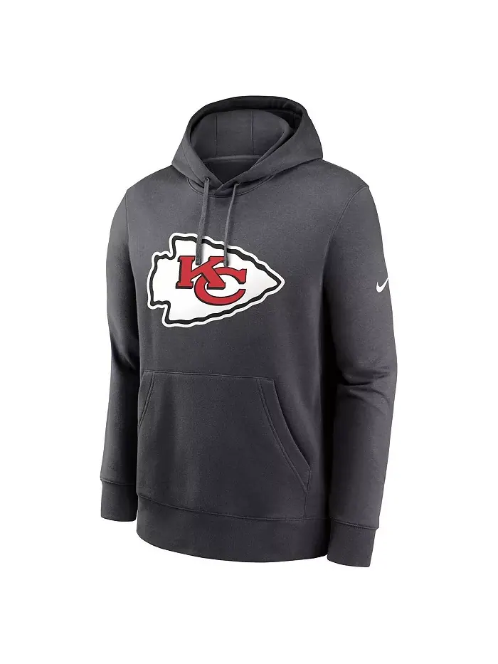 Мужской антрацитовый худи с клубным логотипом Kansas City Chiefs Nike — изображение 2 из 3