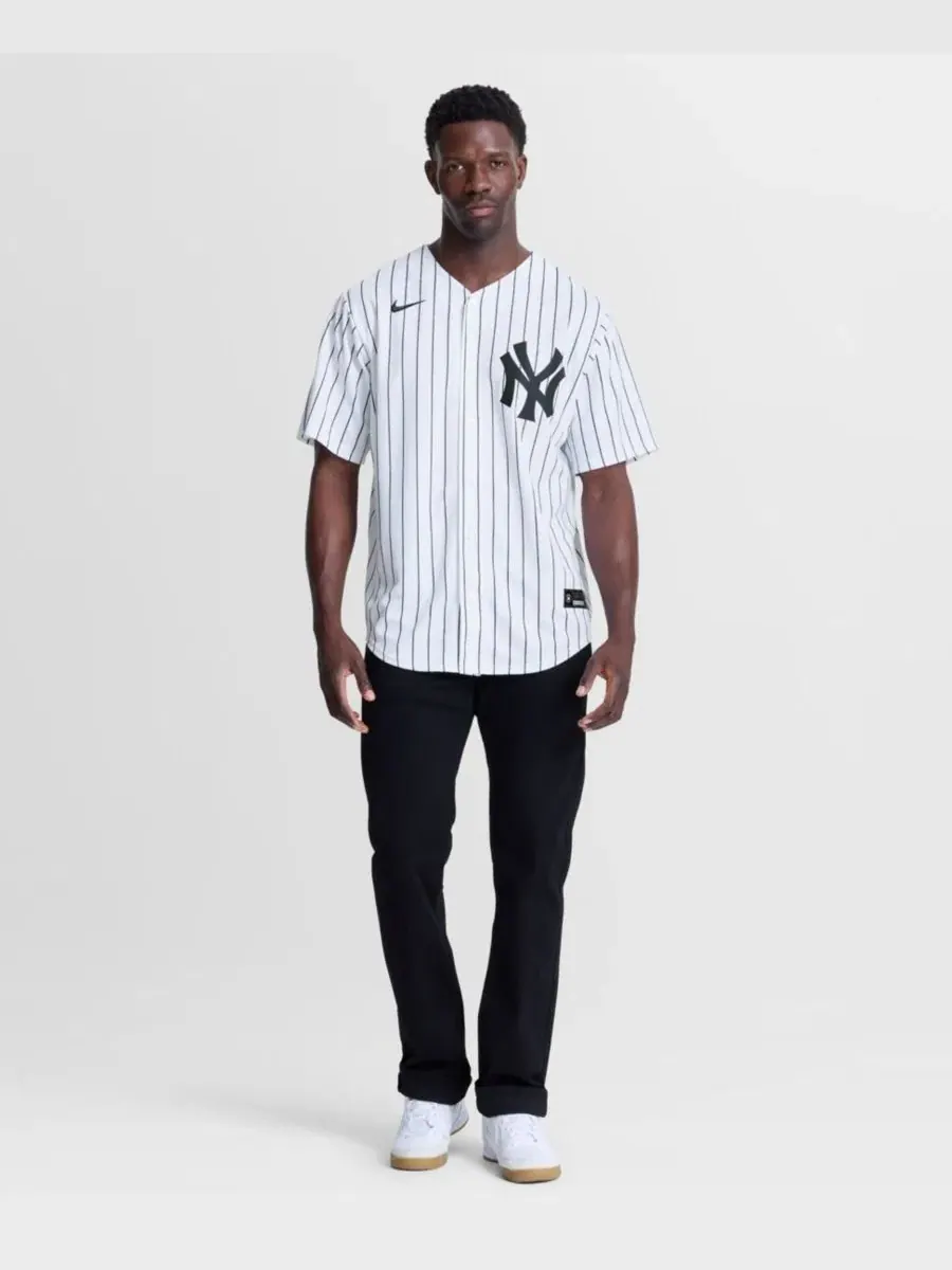 Мужская реплика джерси Ben Rice New York Yankees Nike — изображение 4 из 5, белый