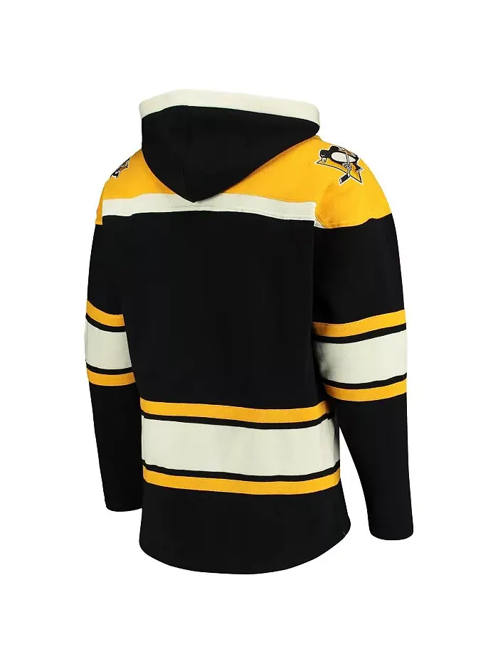 Мужская черная толстовка с капюшоном Pittsburgh Penguins Superior Lacer '47 Brand — изображение 3 из 4