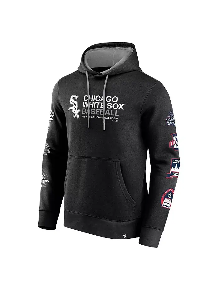 Мужская черная толстовка с капюшоном Chicago White Sox Extra Innings Fanatics — изображение 2 из 3