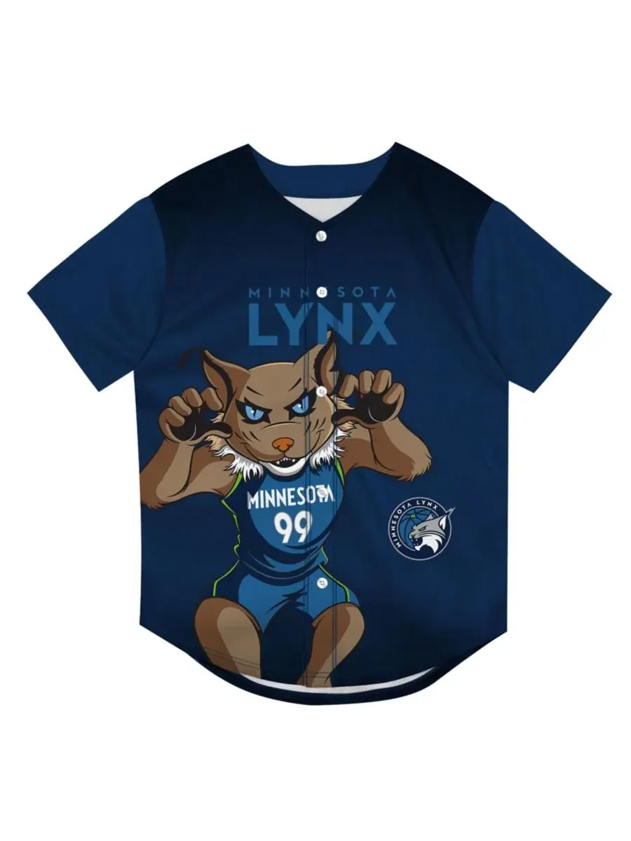 Футболка с сетчатой тканью Minnesota Lynx Mascot Friend Mesh Fashion Jersey Outerstuff — изображение 3 из 3, темно-синий