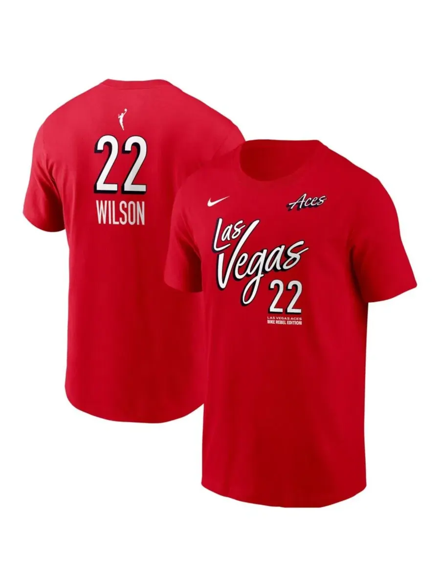 Футболка с принтом A'ja Wilson Rebel Edition Nike — изображение 1 из 3, красный