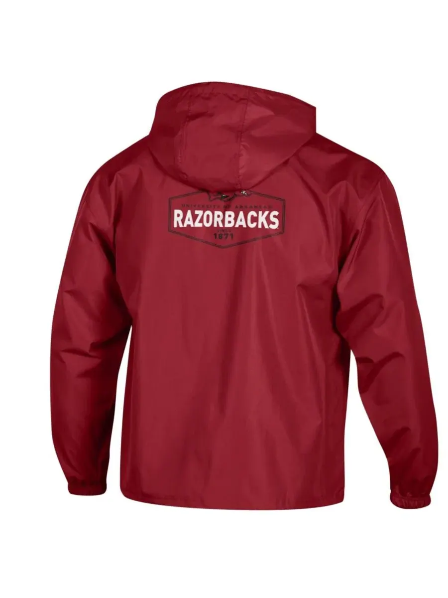 Ветрозащитная куртка-полузип с капюшоном Arkansas Razorbacks Delay Packable Champion — изображение 3 из 3, красный