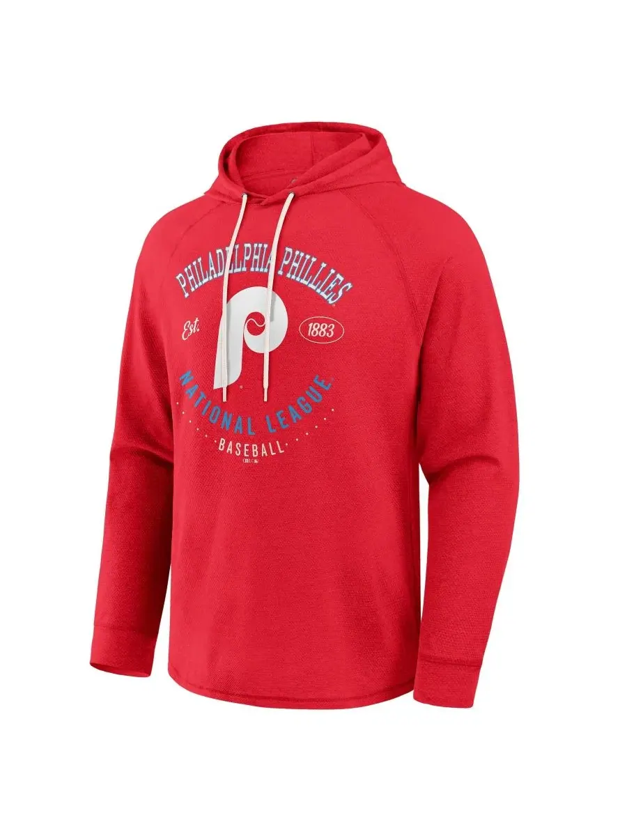 Футболка с длинным рукавом с капюшоном и реглан-рукавами, с принтом Philadelphia Phillies Darius — изображение 2 из 5