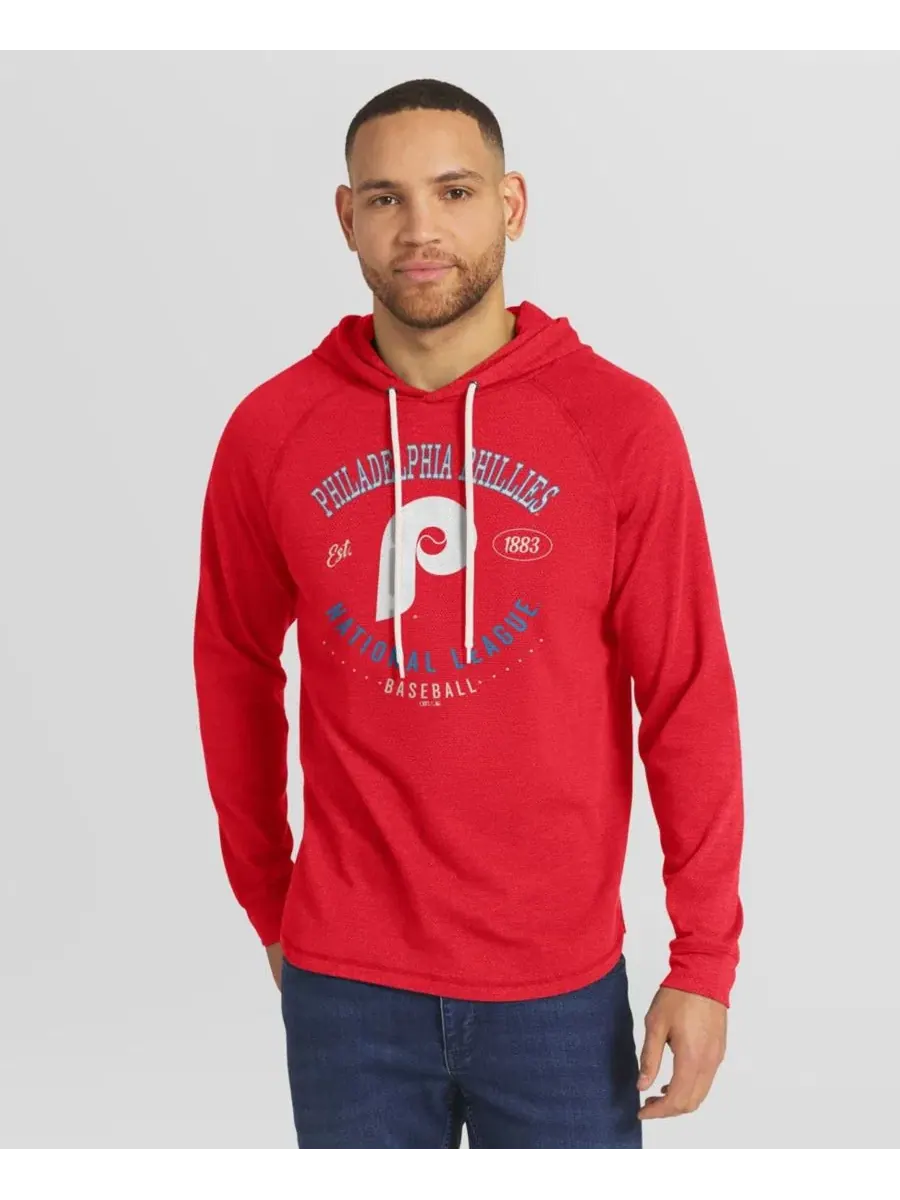 Футболка с длинным рукавом с капюшоном и реглан-рукавами, с принтом Philadelphia Phillies Darius — изображение 4 из 5