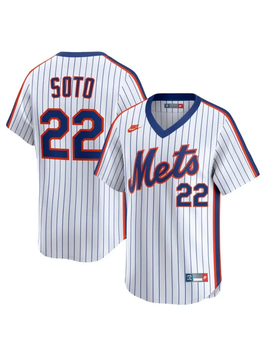 Мужская футболка Juan Soto White New York Mets Cooperstown Collection Limited 40th Anniversary — изображение 1 из 3, белый