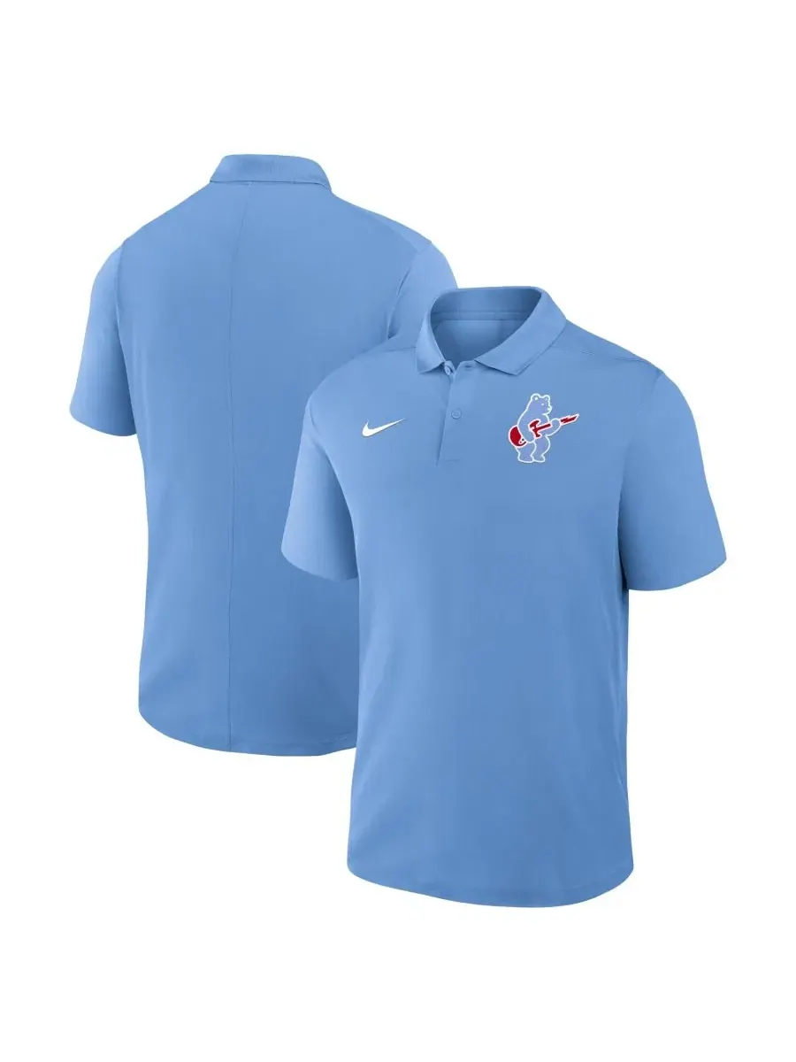 Мужское поло из джерси с вышивкой логотипа Chicago Cubs Alternate Victory Dri-FIT Nike