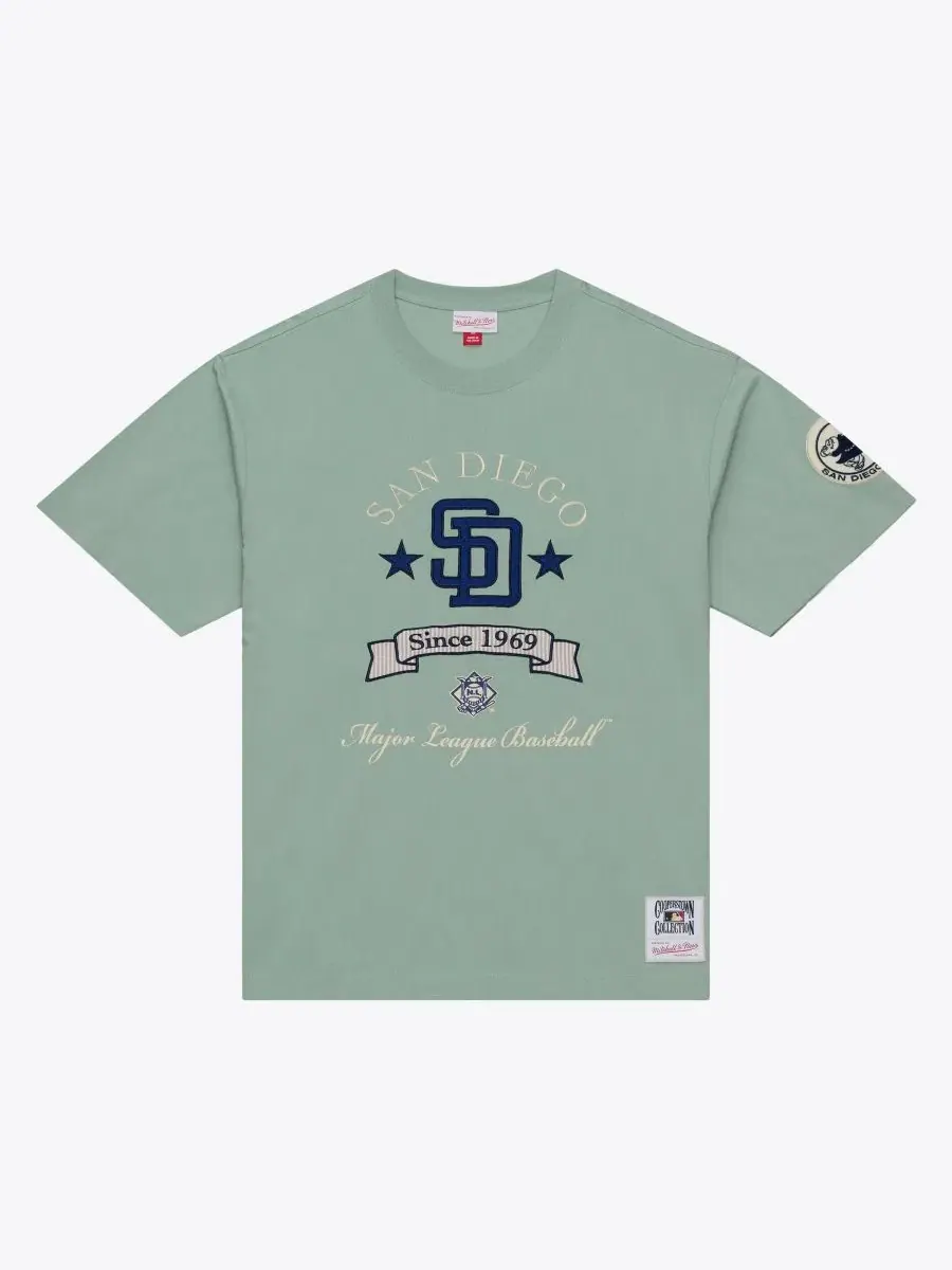 Футболка с вышивкой Yacht Rock Mitchell & Ness — изображение 1 из 2, зеленый