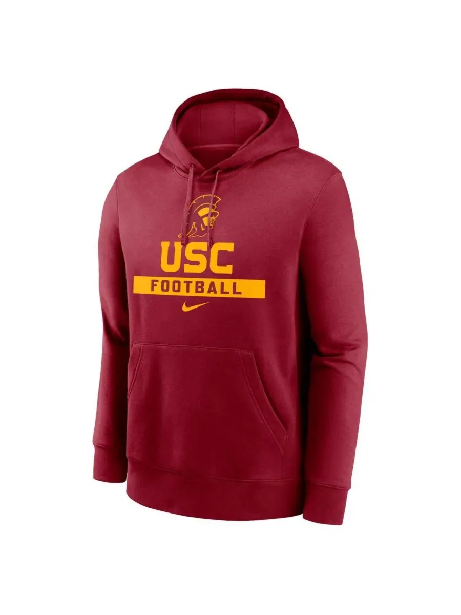 Худи из флиса с командным принтом USC Trojans Nike — изображение 2 из 3, красный