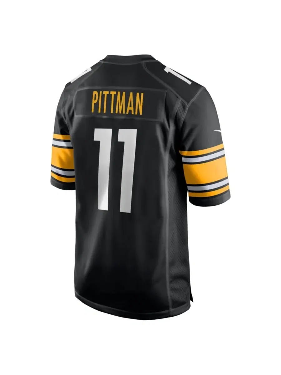 Мужская футболка Nike с принтом Michael Pittman Jr., Pittsburgh Steelers — изображение 3 из 5, черный