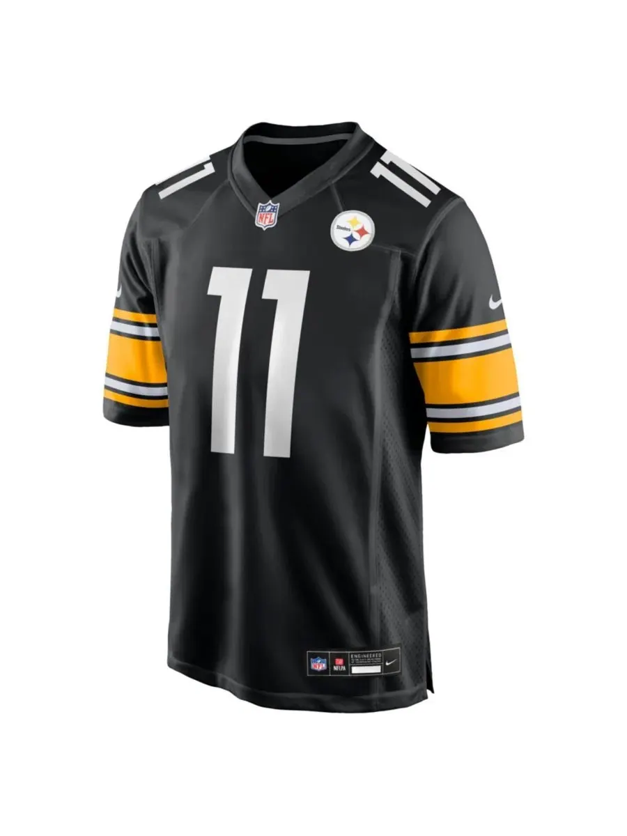 Мужская футболка Nike с принтом Michael Pittman Jr., Pittsburgh Steelers — изображение 5 из 5, черный