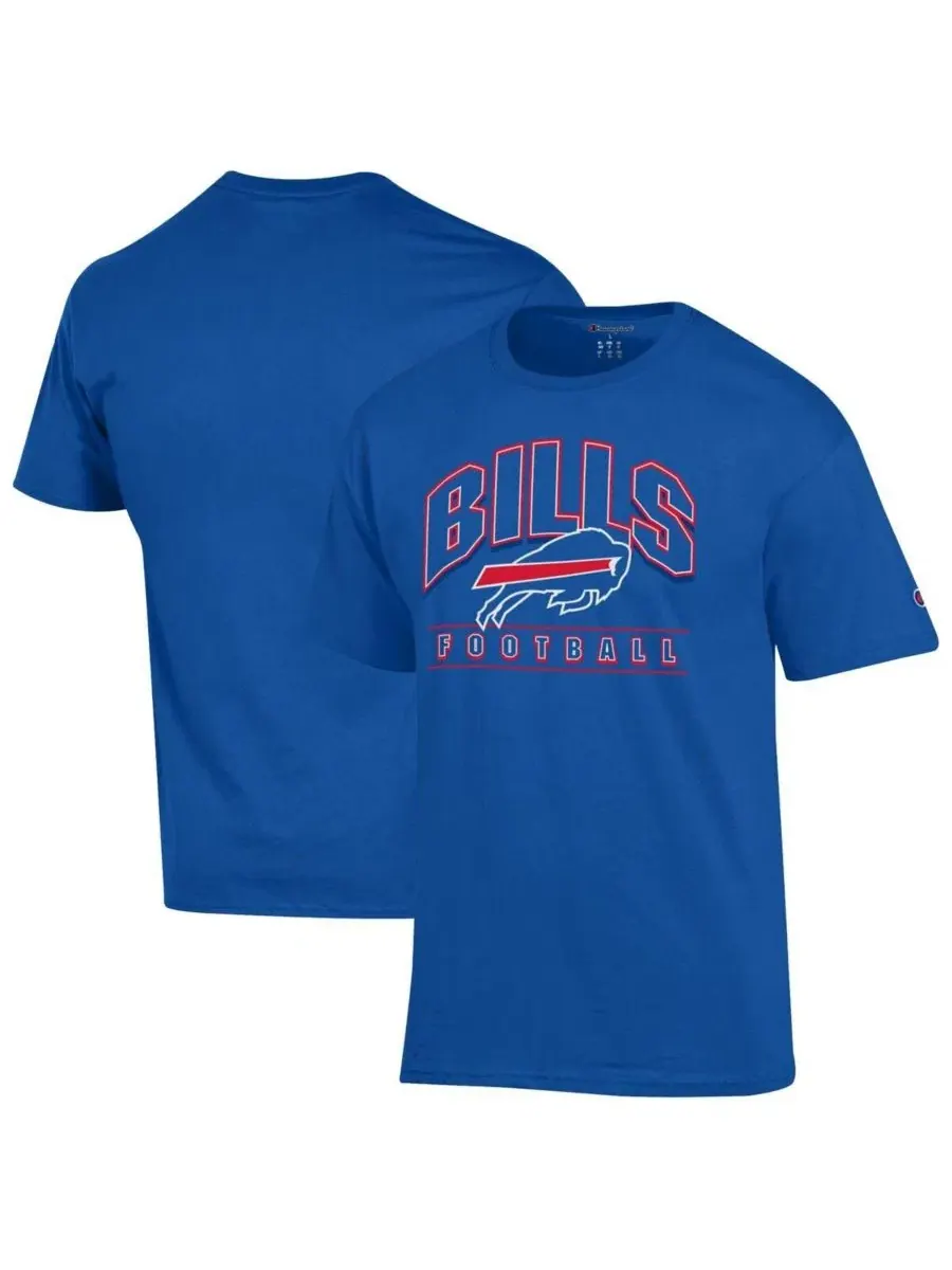 Футболка Champion с принтом Buffalo Bills — изображение 1 из 3, королевский