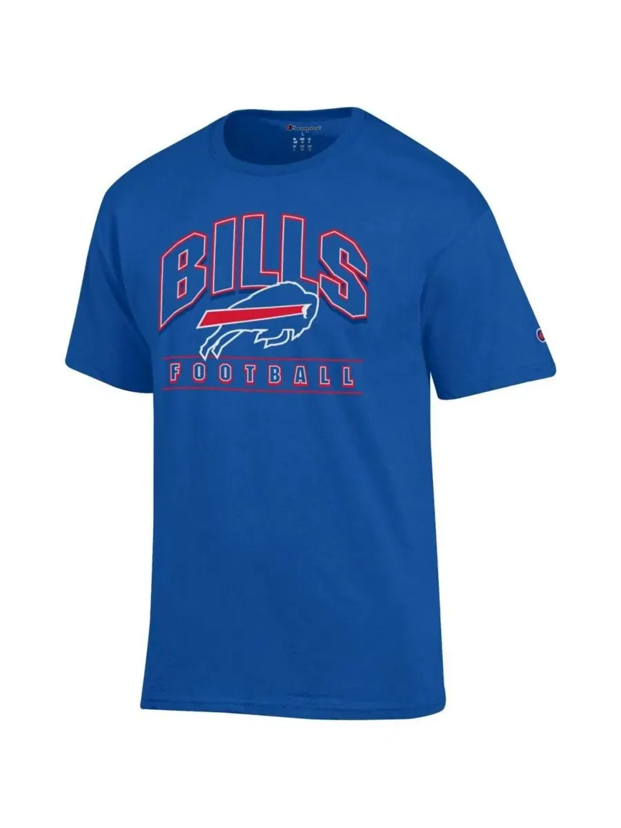 Футболка Champion с принтом Buffalo Bills — изображение 2 из 3, королевский