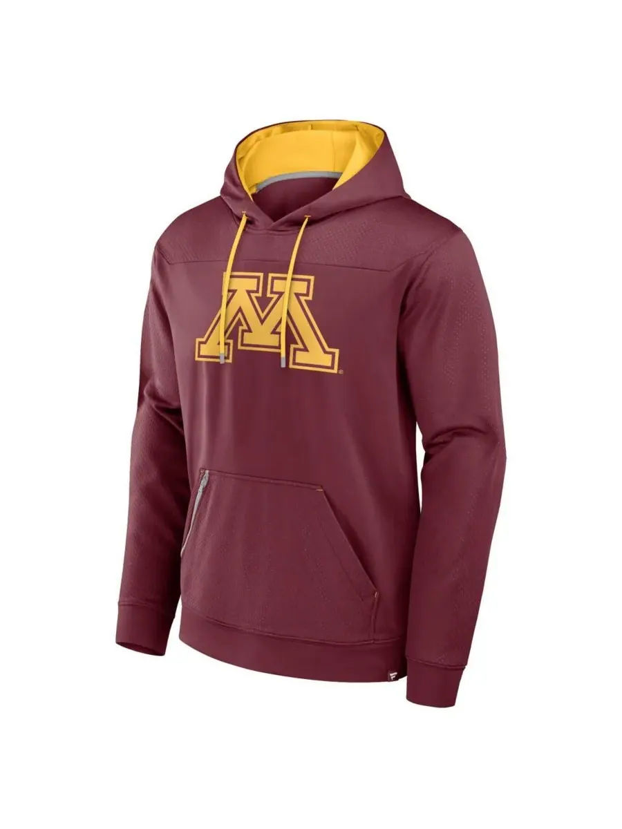 Fanatics Мужская толстовка с капюшоном бордового цвета с изображением команды Minnesota Golden — изображение 2 из 3