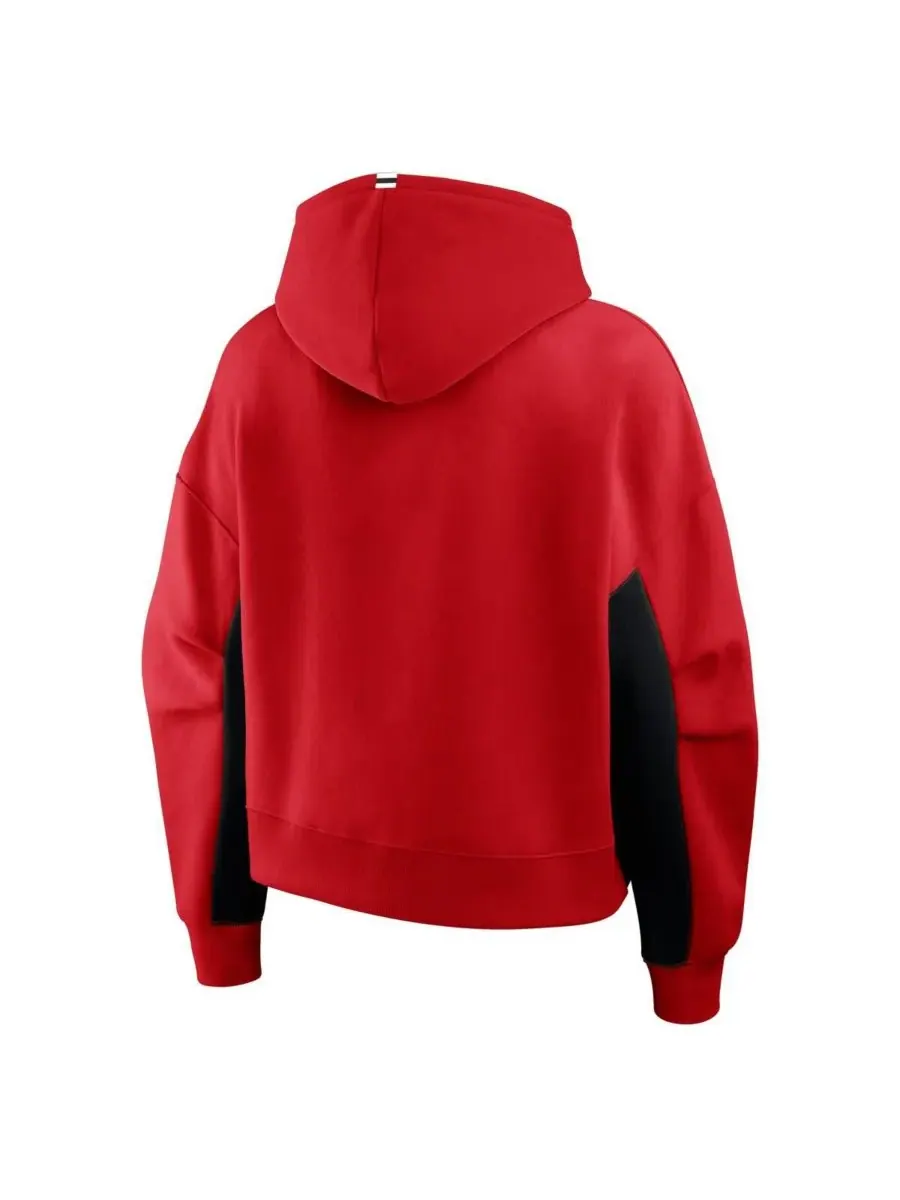 Fanatics Женская красная толстовка с капюшоном в клетку с символикой команды New Jersey Devils — изображение 3 из 3, красный
