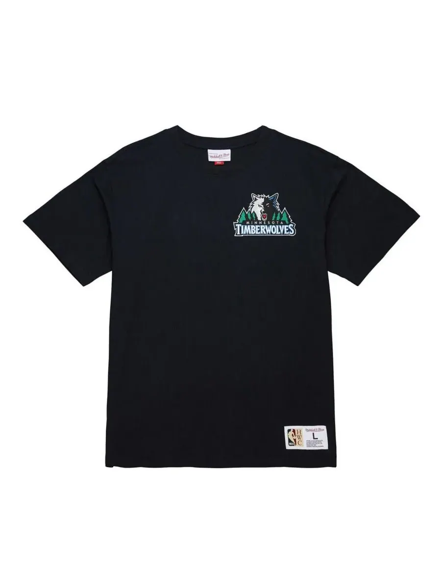 Mitchell & Ness Мужская черная футболка Кевина Гарнетта с символикой Minnesota Timberwolves — изображение 2 из 3, черный