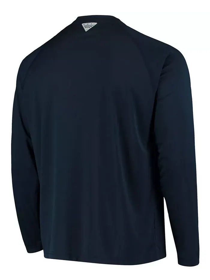Мужская футболка с длинным рукавом PFG Navy West Virginia Mountaineers Terminal Tackle Omni-Shade — изображение 3 из 3