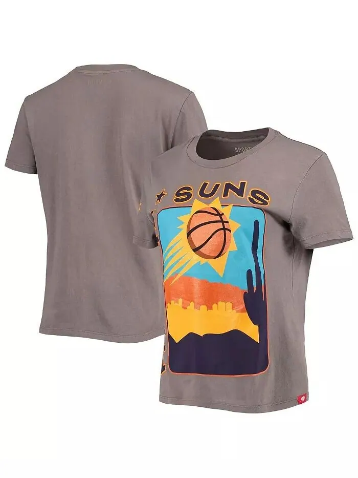 Женская темно-серая футболка Phoenix Suns Street Capsule Arcadia Sportiqe — изображение 1 из 3