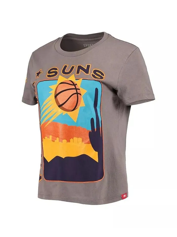 Женская темно-серая футболка Phoenix Suns Street Capsule Arcadia Sportiqe — изображение 2 из 3