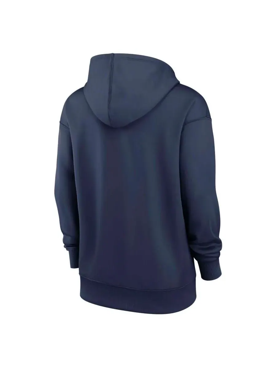 Nike Женская темно-синяя толстовка с капюшоном Minnesota Twins Authentic Collection City Connect — изображение 2 из 3