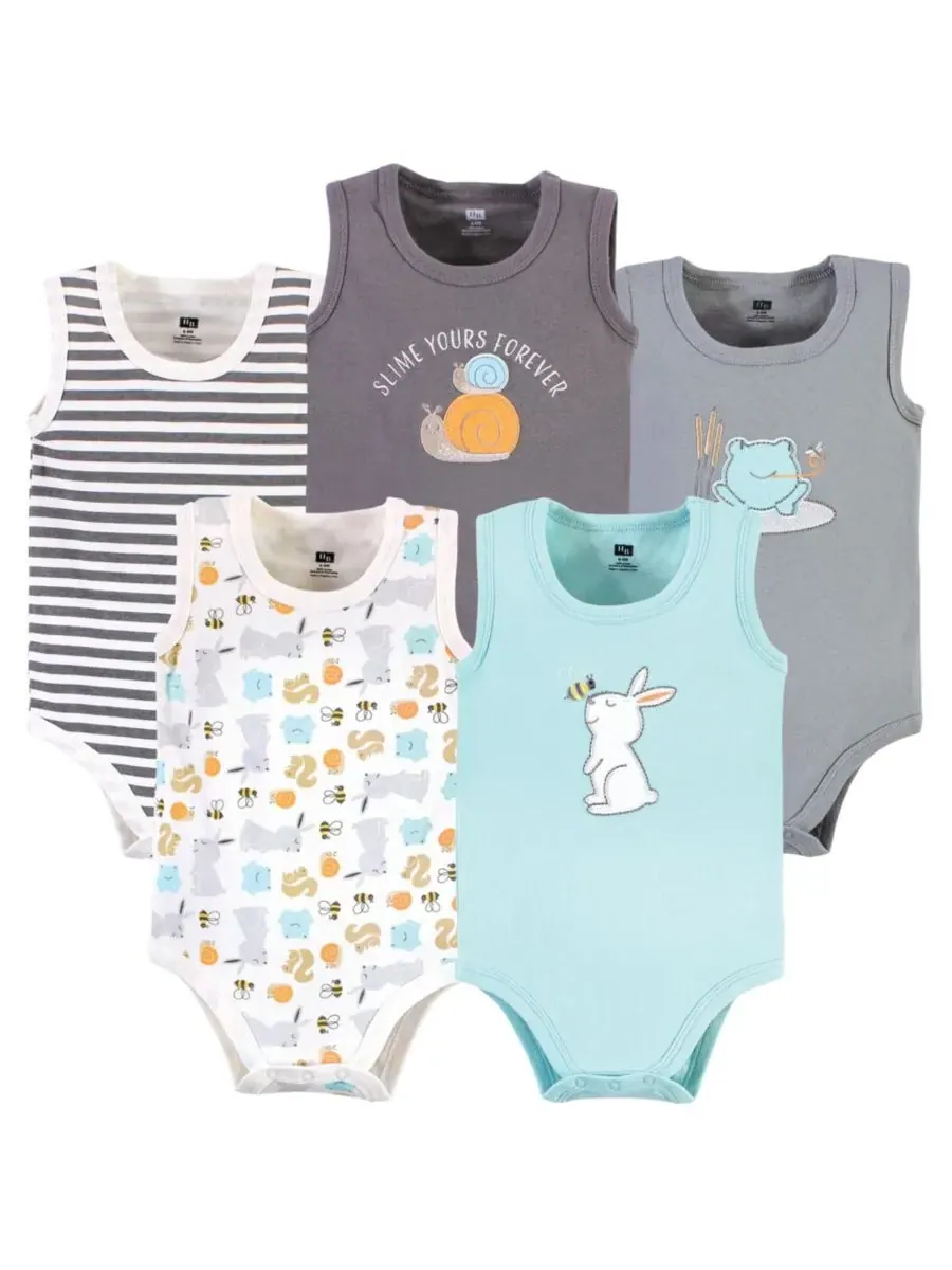 Набор из 5 боди без рукавов Hudson Baby, Bunny And Bee — изображение 1 из 7